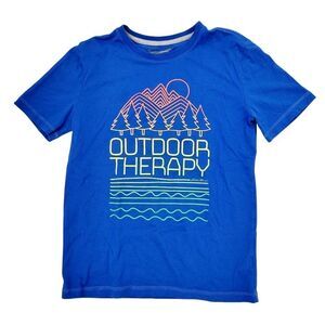 3/$20 Kids Eddie Bauer Blue Funny Graphic Top Tee T-shirt Size: Kids Large